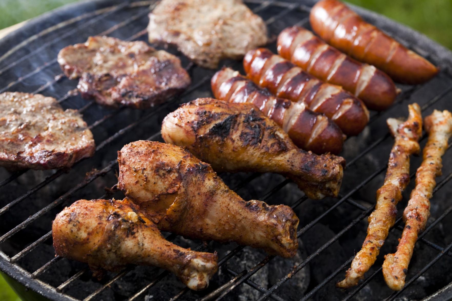 Meat on the grill